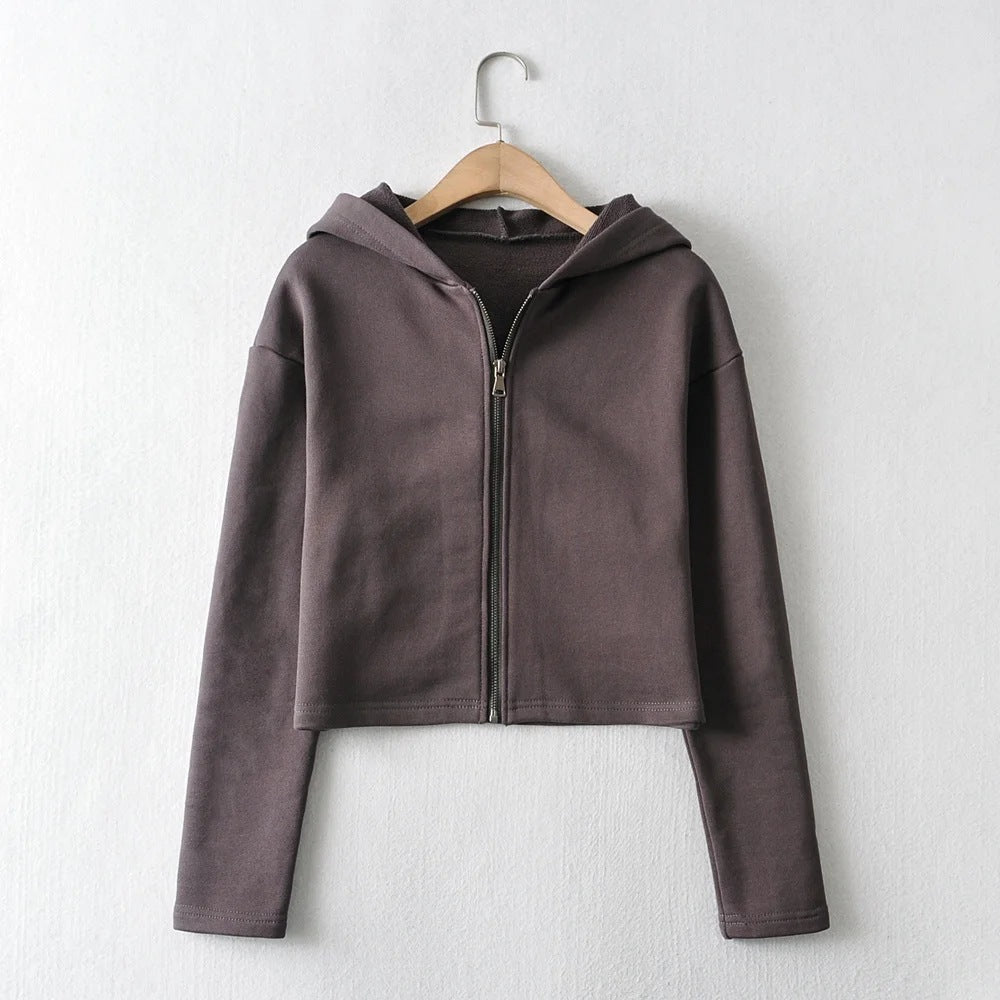 Ladies Long Sleeve Hooded Sweatshirt