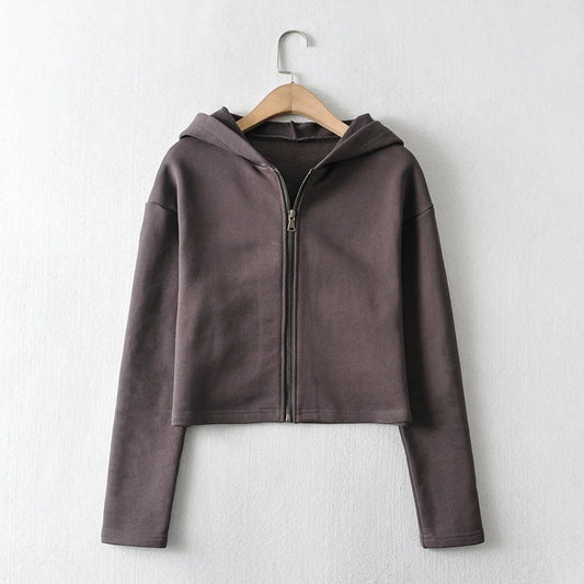 Ladies Long Sleeve Hooded Sweatshirt