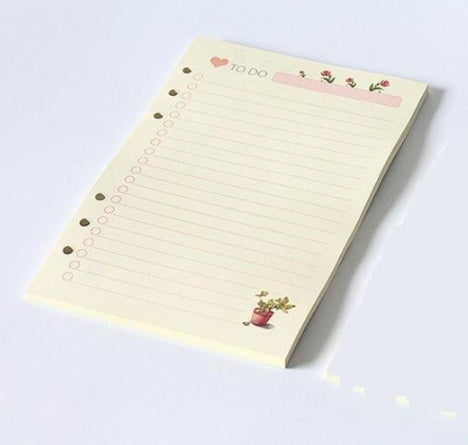 A5 A6 Colored Diary Binder Filler Paper