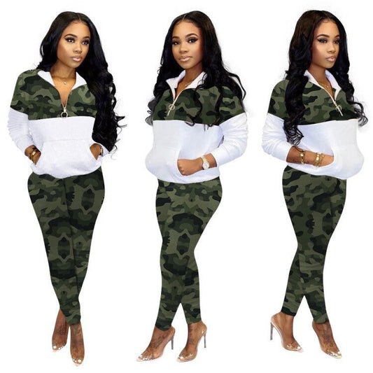 Camouflage fashion casual suit