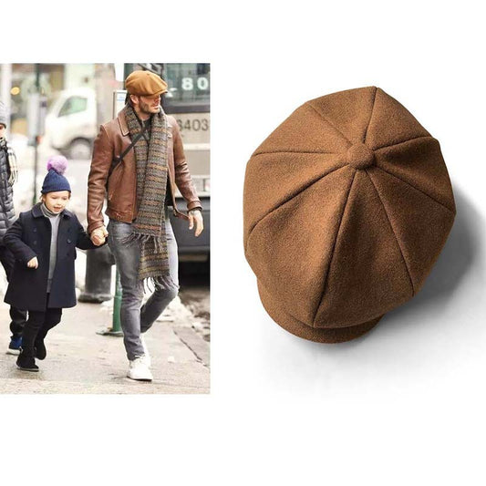 Young And Middle-aged Thermal Cap Qiu Dong Retro Cap