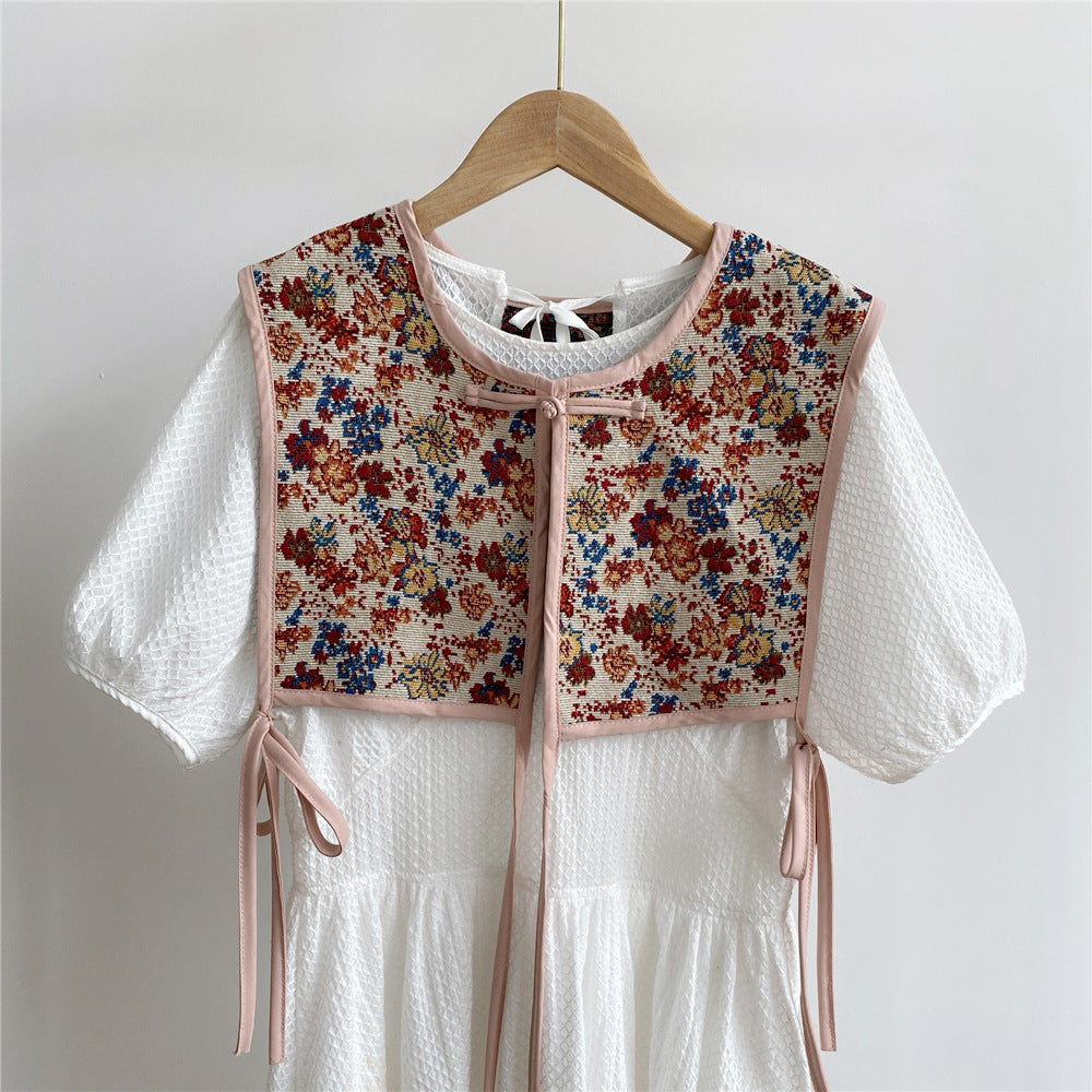 Embroidered Shoulder Scarf Small Shawl Fake Collar