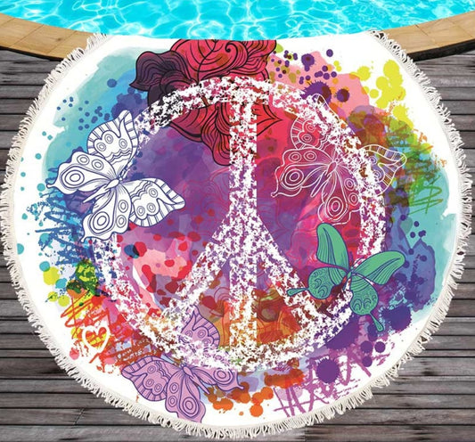 Printed round towel