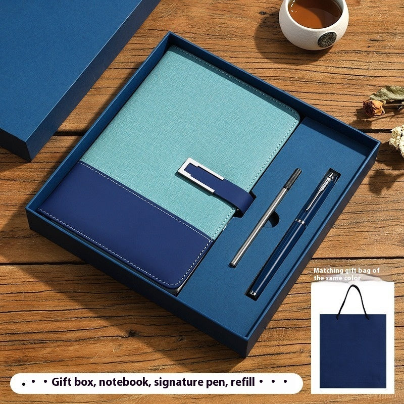 Business Thickening Notebook Soft Leather High-grade Gift Set
