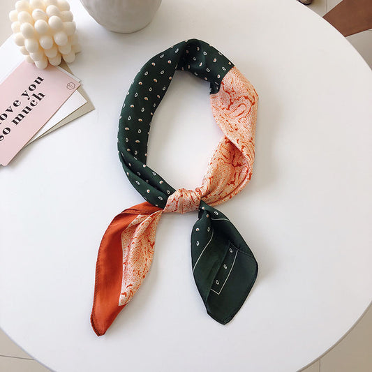 Women's vintage cashew print silk scarf