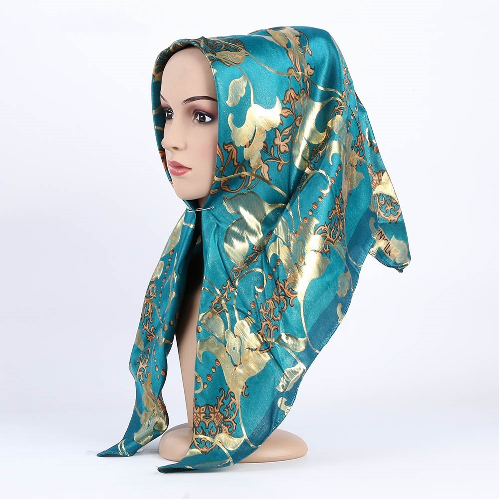 Arab women's silk scarf cover printed jacquard scarf