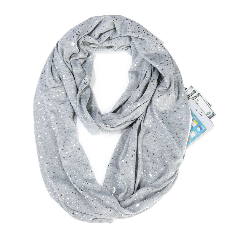 Zip pocket scarf