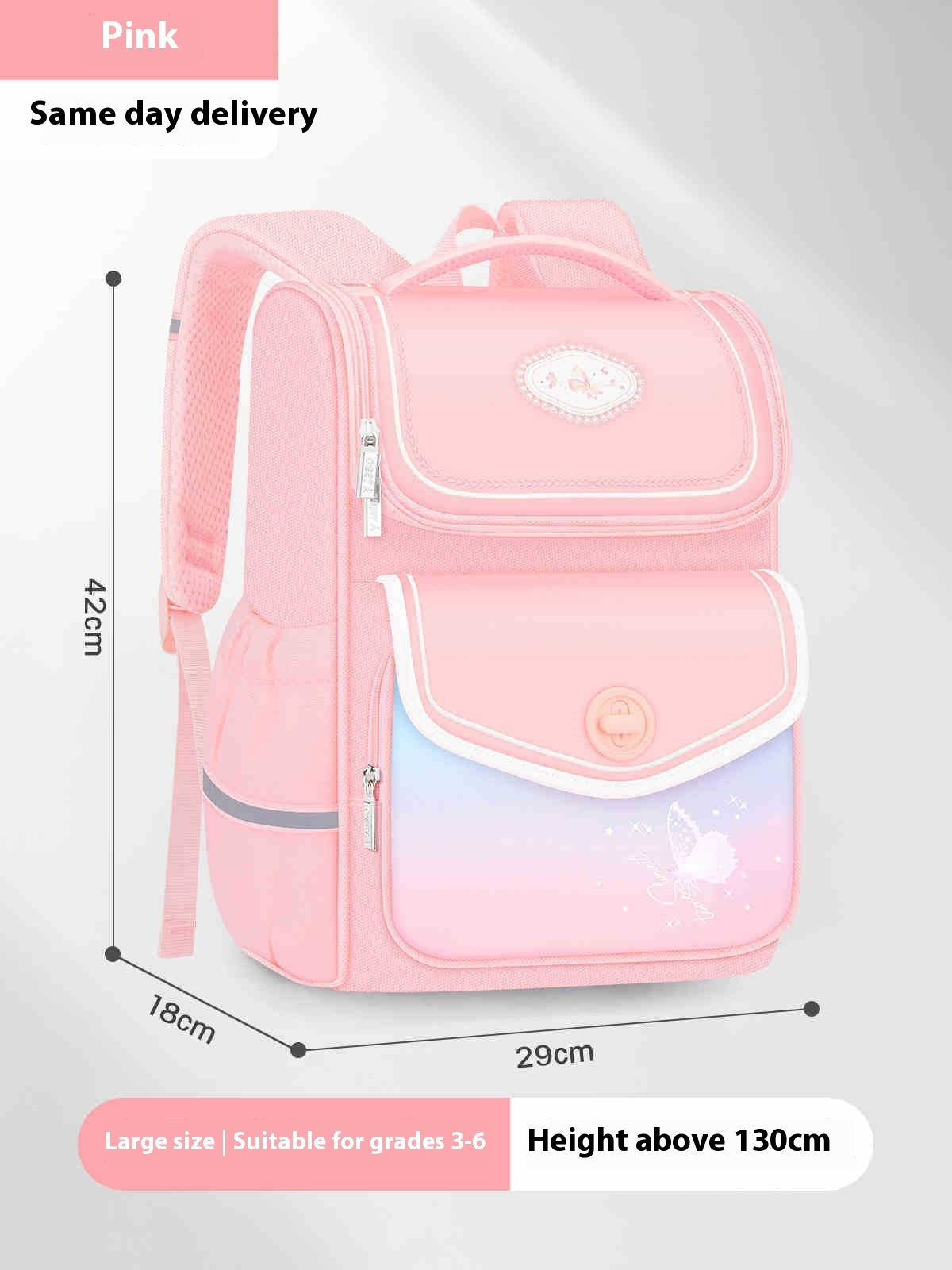 Girls' Schoolbags Primary School Students Three To Six Portable Burden Alleviation Children First Grade Waterproof Girl Large Capacity