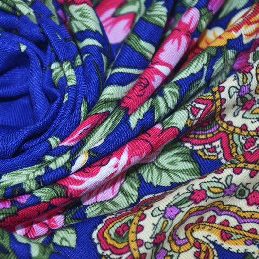 Autumn And Winter Russian Folk Style Cotton Scarf
