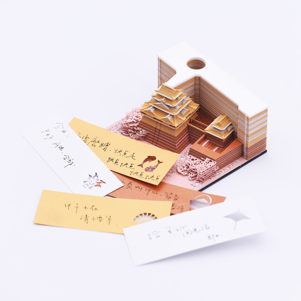 Three-dimensional Post-it Note Hayao Miyazaki Spirited Away 3D Architectural Model