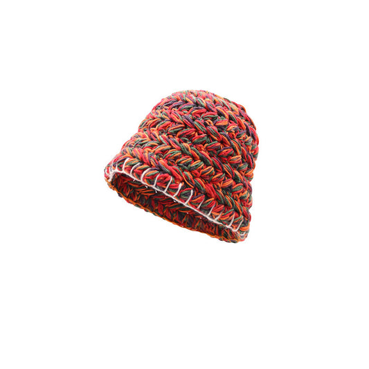 Korea Autumn And Winter Neon Color Woolen Hat