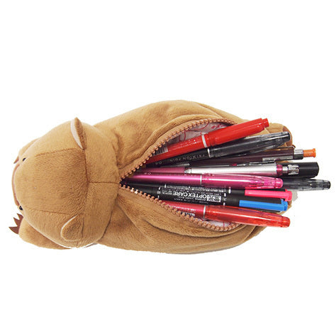 Cute Cartoon Animal Wombat Family Plush Pencil Case