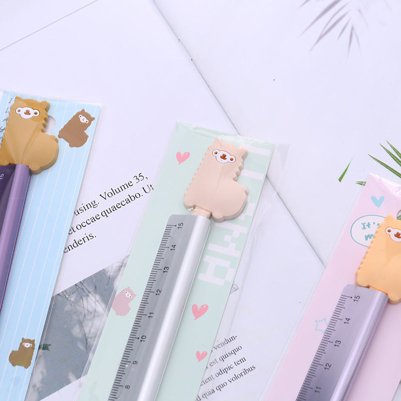Alpaca Lovely Aluminum Ruler Measuring Straight Ruler Tool