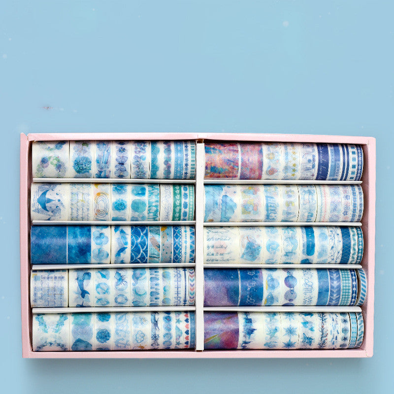 100 Rolls Of Hand Account Tape Antique Characters And Paper Tape Cute Color Salt Hand Account Material Spree Set