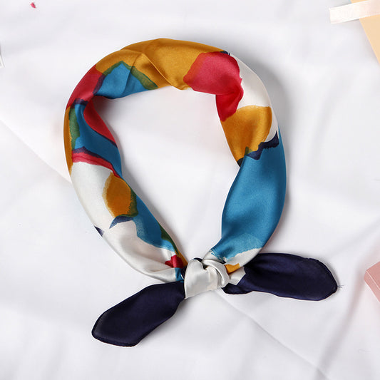 Women's Small Square Scarf Small Scarf Turban Bib