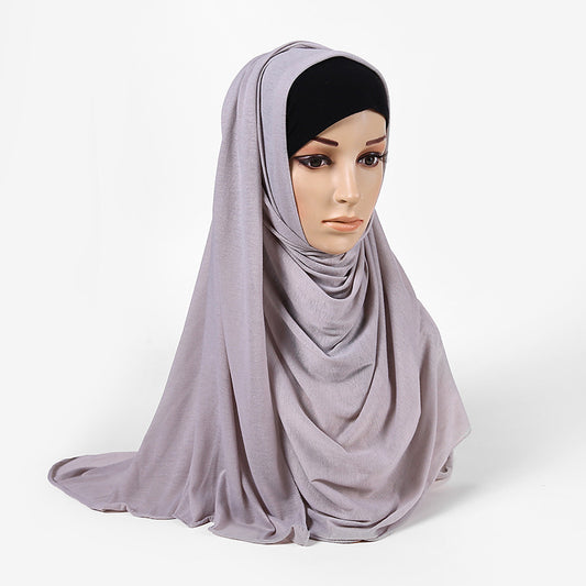 30-color New Single-color Single-color Female Headscarf Baotou Jersey Autumn And Winter Cotton Scarf Wholesale