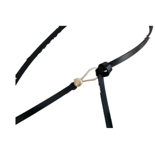 Suit Thin Belt Ladies Genuine Leather All-Match Knotted Decorative Belt Fashion Black With Dress Sweater Waist Waist
