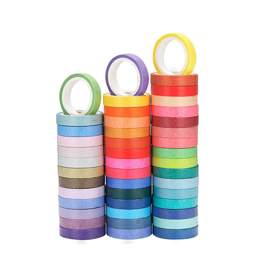 Color Paper Tape Width 8Mm Decorative Sticker 60 Color Rainbow Set