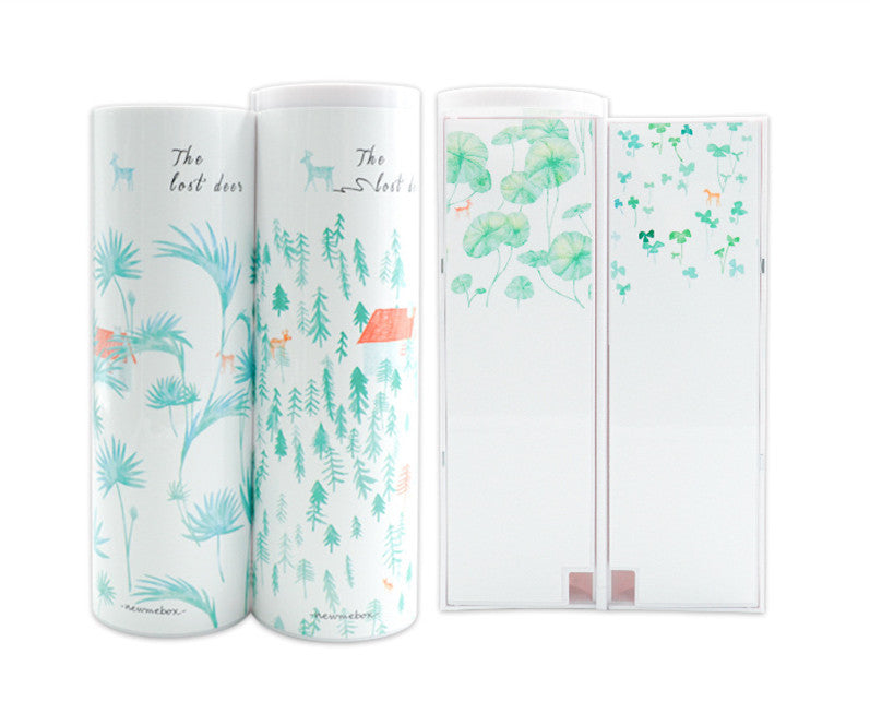 Long Student Pencil Case, Multifunctional Pencil Case, Plastic Double-layer Children's Creative Pencil Case