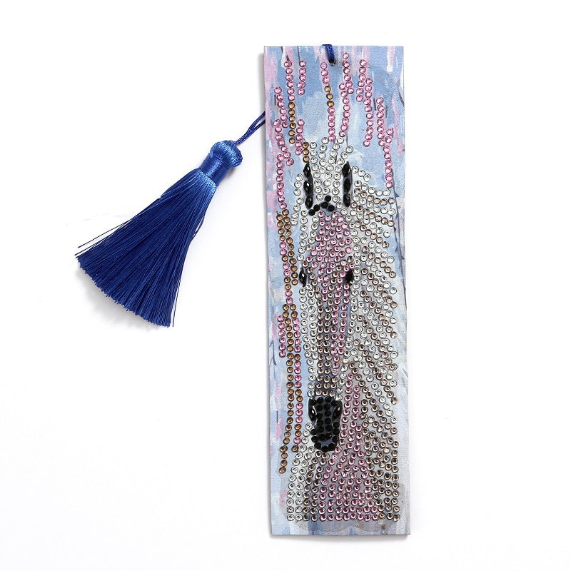 Cross-border New 5d Bookmark Diamond Painting Diy Bookmark With Pendant