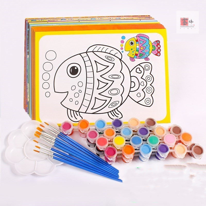 One-Time Color-Filling Gouache Painting Drawing Board