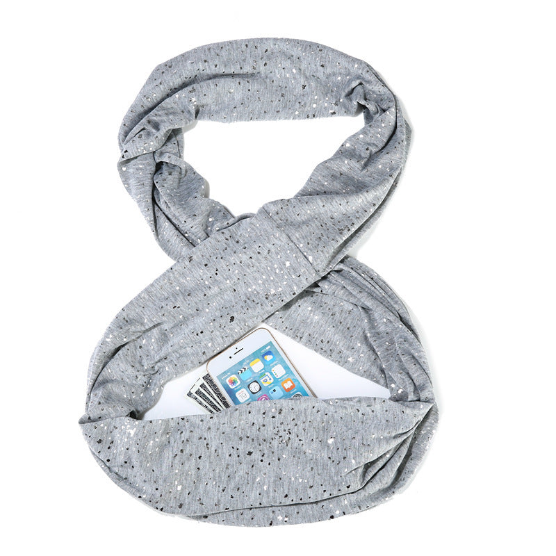 Zip pocket scarf