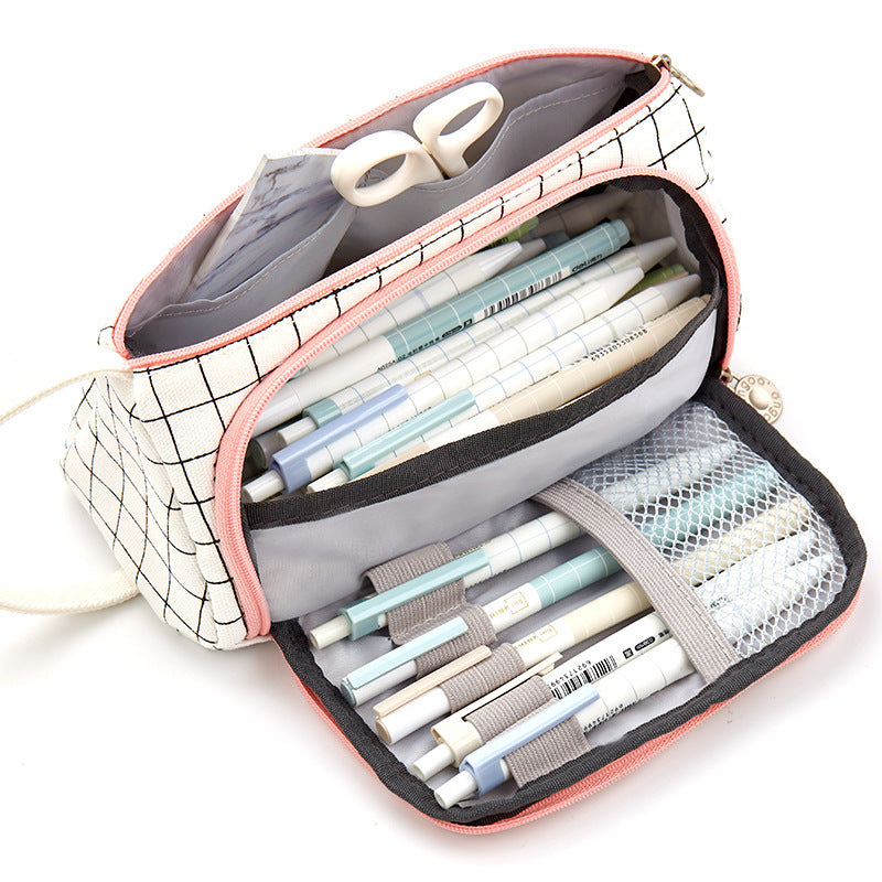Plaid pencil case