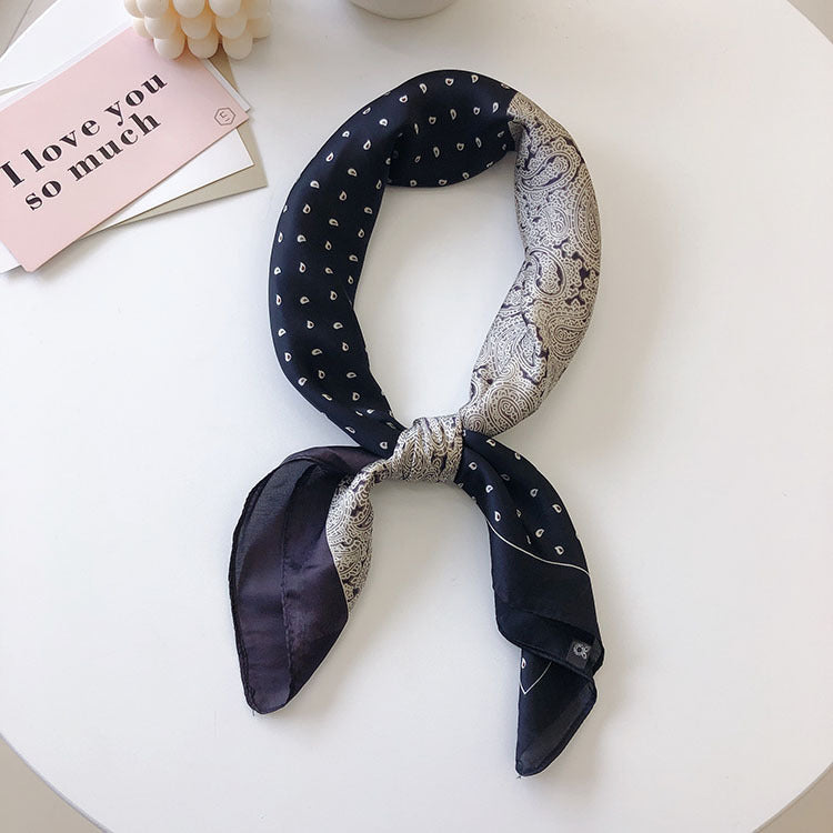 Women's vintage cashew print silk scarf