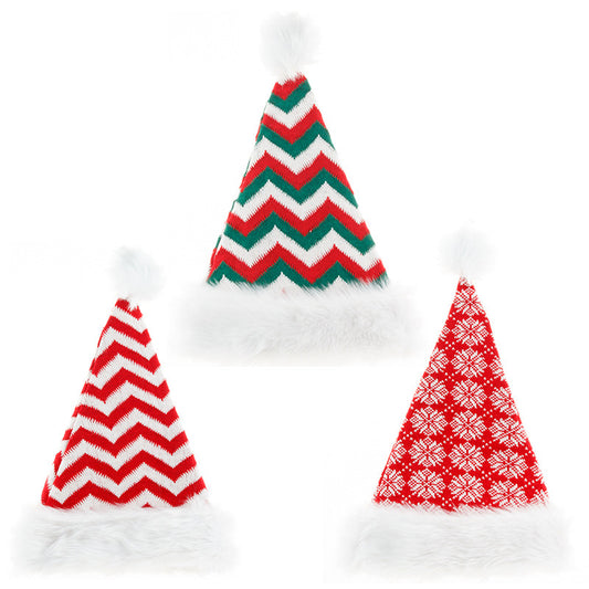 Knitted woolen christmas hat
