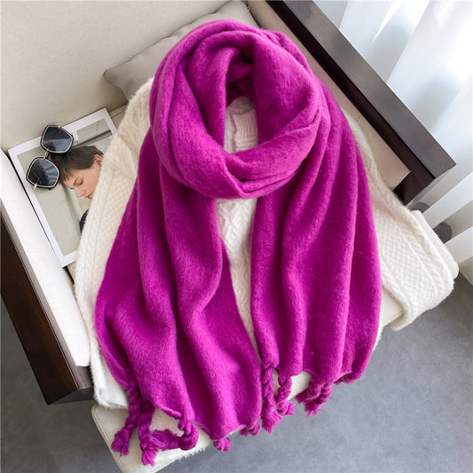 Fashionable Cashmere Scarf With Tassels