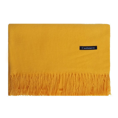 Women's Solid Color Scarf Tassel Shawl