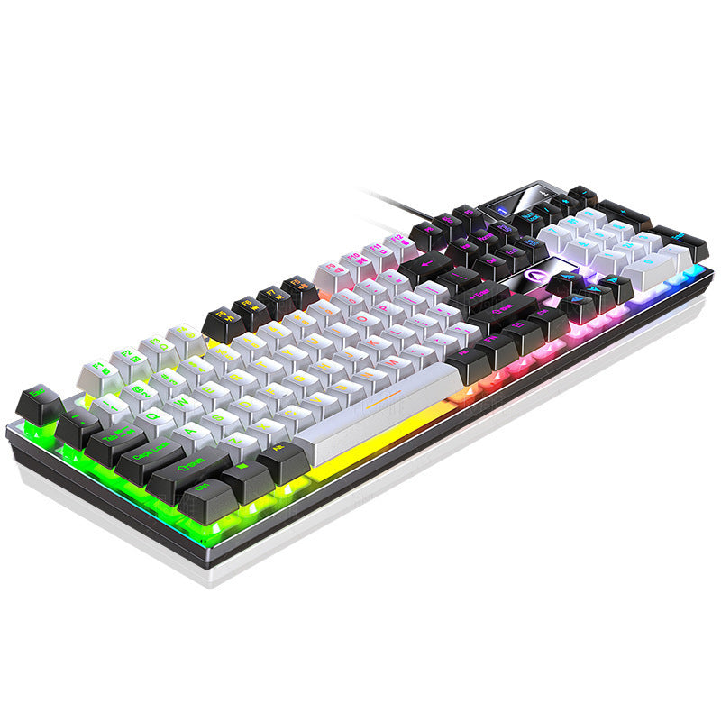 K500 Game Wired Color Matching Luminous Machinery Touch Desktop Computer Keyboard