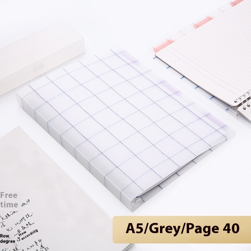 Loose Spiral Notebook Shell Pastel Cookie Soft Light Refill B5 Plaid Impression A5