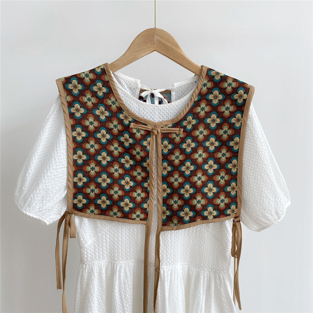 Embroidered Shoulder Scarf Small Shawl Fake Collar