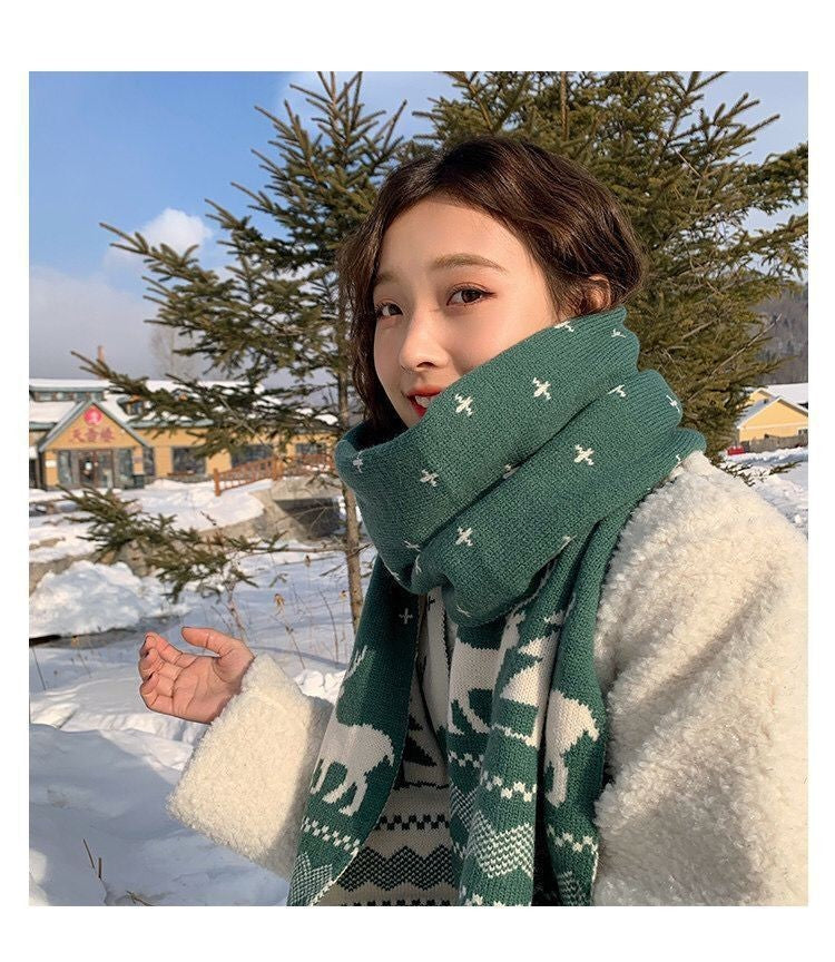 Cashmere Like Warm And Thickened Scarf In Winter