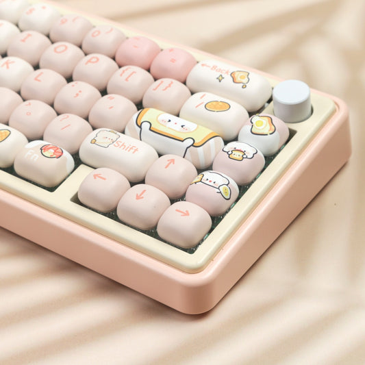 MOG Steamed Bread Key Cap Bread Bear Full Set PBT Sublimation
