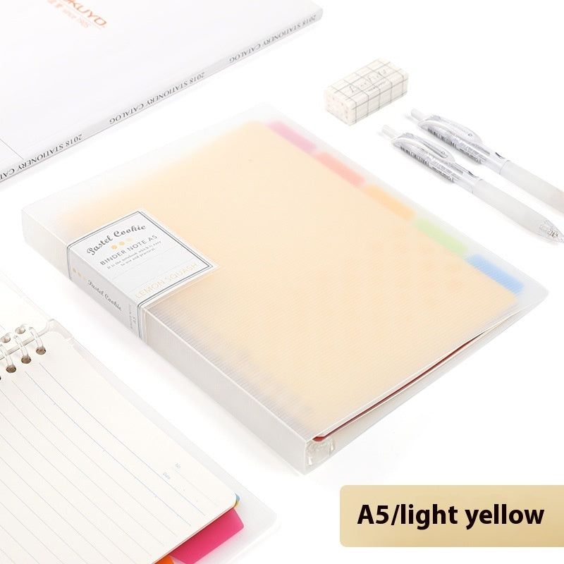 Loose Spiral Notebook Shell Pastel Cookie Soft Light Refill B5 Plaid Impression A5