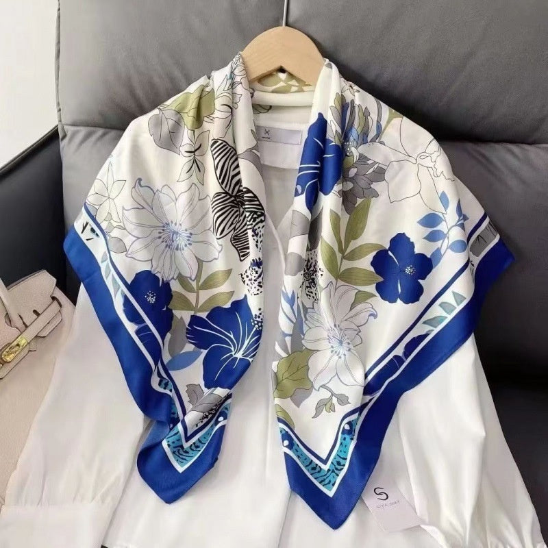 Women's Silk Scarf Strap Retro Tube Top Sun Protection