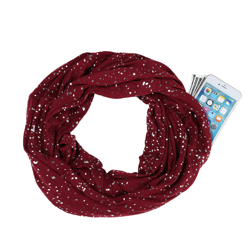 Zip pocket scarf