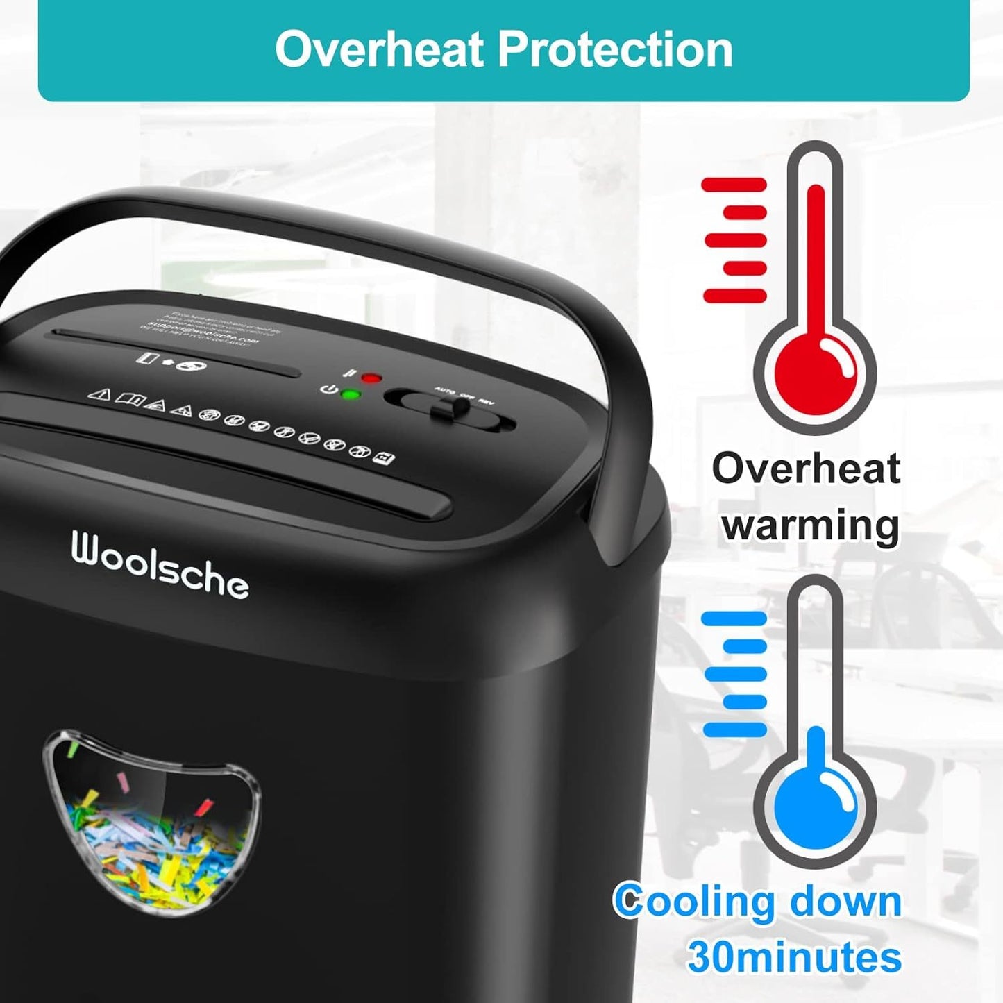 Paper Shredder -10 Sheets Of Paper Cut Horizontally With 3.43 Gallon Paper Basket - P-4 Security Level -3 Mode Designs - Shreds CDs And Credit Cards - Durable, Fast, Anti Paper Jam, Suitable For Home