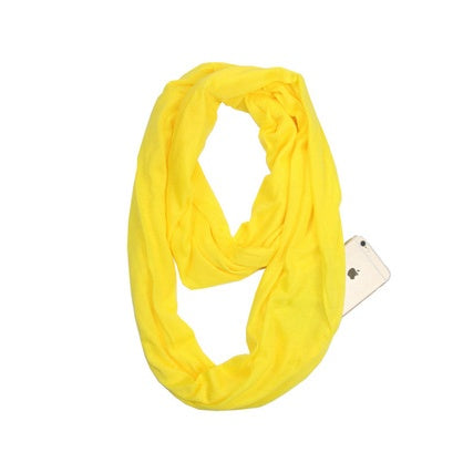 Zipper pocket solid color collar