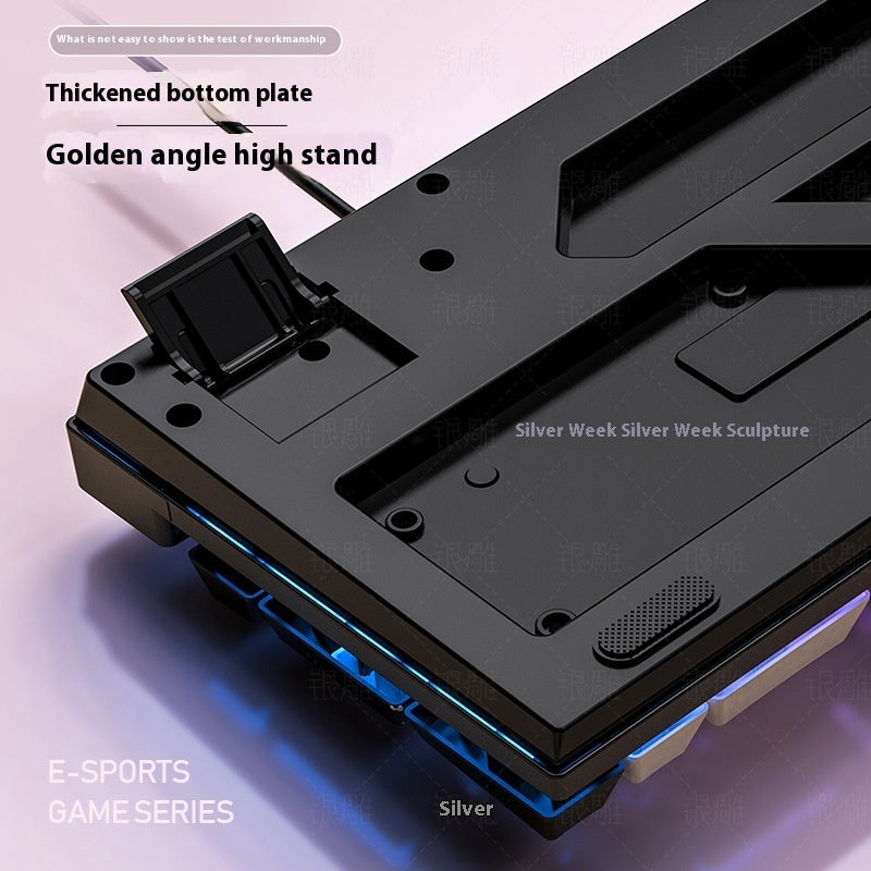 K500 Game Wired Color Matching Luminous Machinery Touch Desktop Computer Keyboard