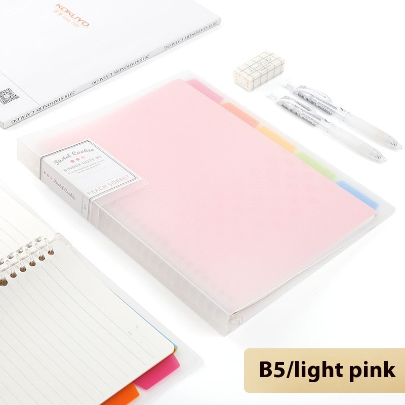 Loose Spiral Notebook Shell Pastel Cookie Soft Light Refill B5 Plaid Impression A5