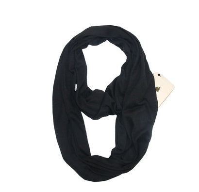 Zipper pocket solid color collar