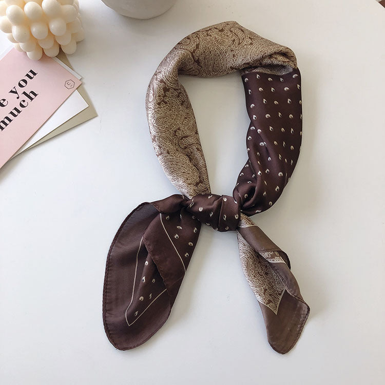 Women's vintage cashew print silk scarf
