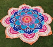 Petal Shape Beach Towel National Wind Shawl Foreign Wind Exotic Style Flower Shawl Scarves Cushion Wholesale