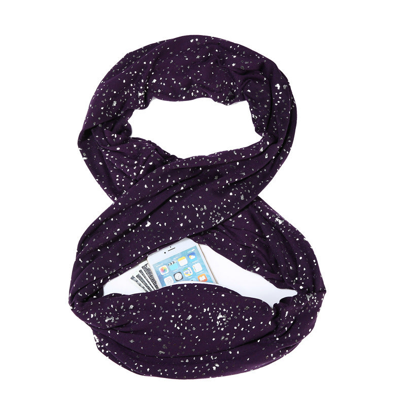 Zip pocket scarf