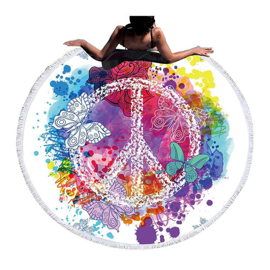 Printed round towel