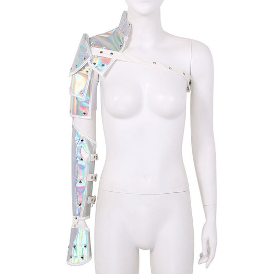 Silver Phantom Shoulder Arm Performance Dress