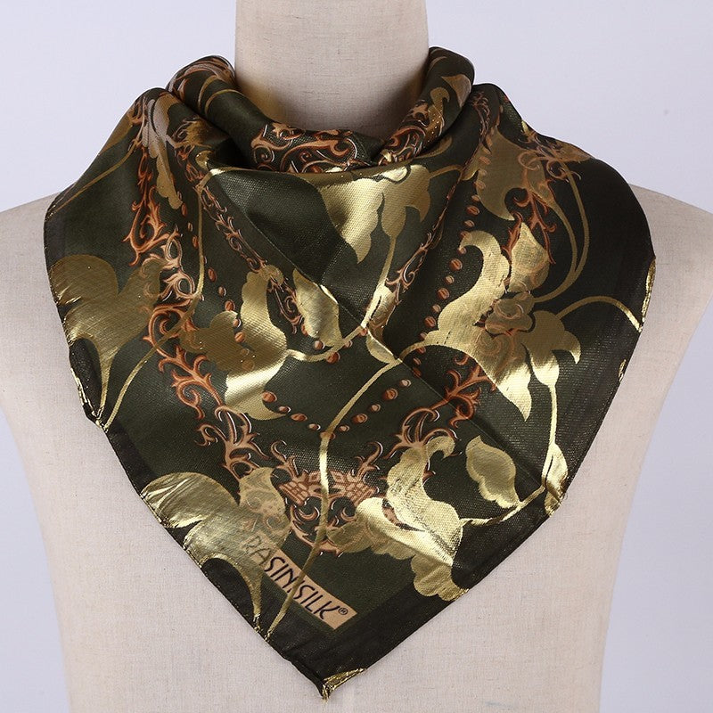Arab women's silk scarf cover printed jacquard scarf